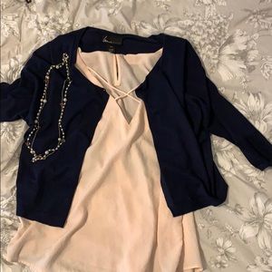 NWT 3/4 Sleeve Navy Cover